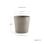 Ecopots Amsterdam Pflanztopf, braungrau, 60 cm. Ideal für drinnen und draußen, frost- und UV-beständig.