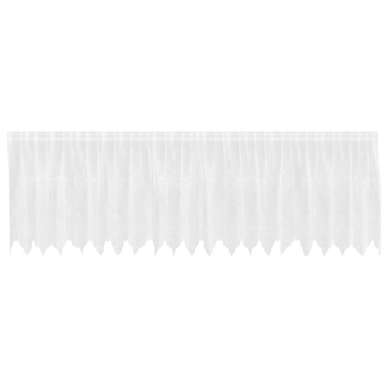 vidaXL Spitzenvorhang mit Vorhängen Weiß 500x100cm Polyester 4107918 günstig online kaufen