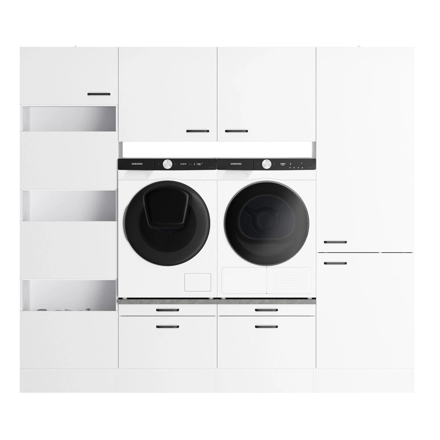 OPTIFIT Waschsäulen-Set Bonn214 240 x 210 x 57,1 cm Weiß