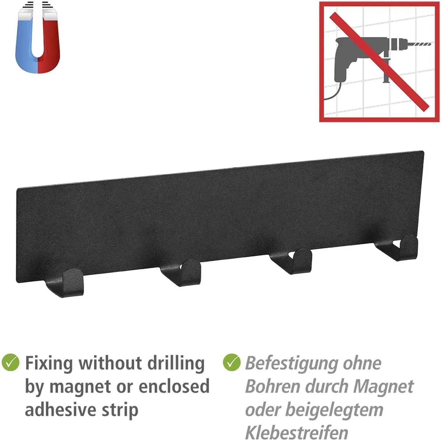 Magnetische Haken 2kg Tragkraft 7cm - Starke Neodym Magnet Haken Schwarz Für Garage Küche & Schiff
