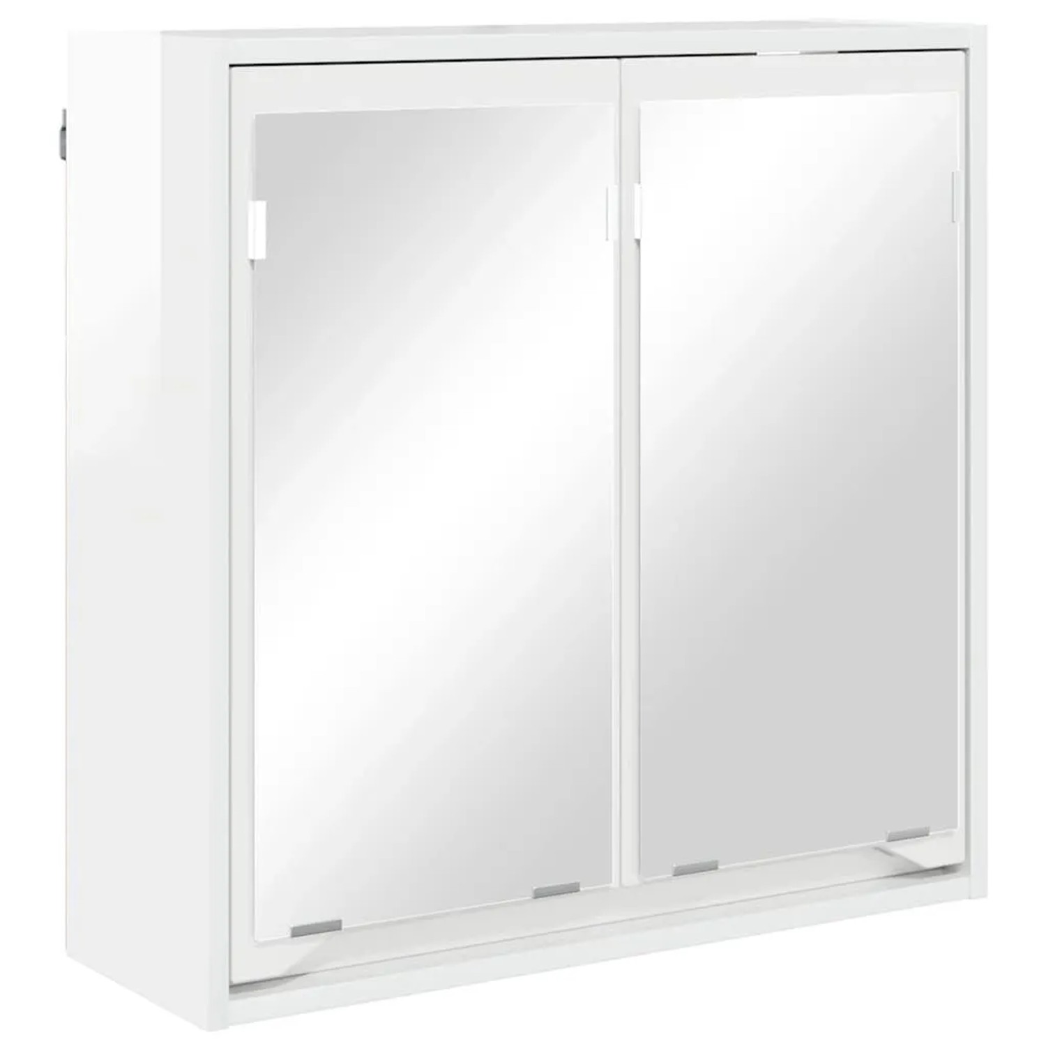 vidaXL Badezimmerspiegelschrank mit Tür Hochglanz Weiß 60 x 20 x 60 cm 8887 günstig online kaufen