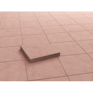 Terrassenplatten Beton Turin Rot, 40x40x5 cm, wassergestrahlt, für Terrasse & Gartenwege.