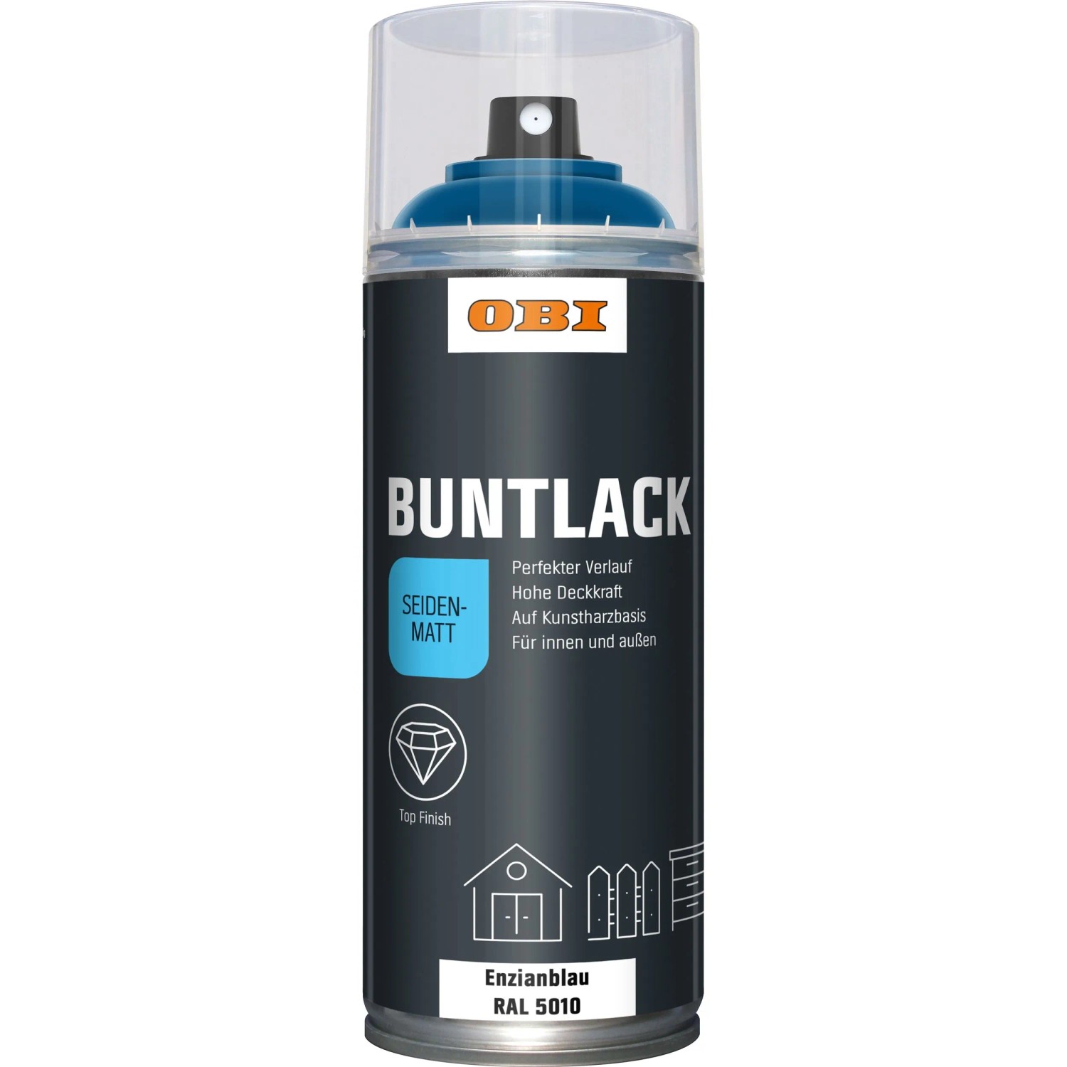 OBI Buntlack Spray RAL 5010 Enzianblau seidenmatt 400 ml