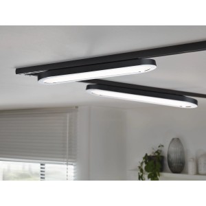 Paulmann URail LED Panel, 5W, schwarz matt/Chrom, 2700K, Alu/Kunststoff, für Schienensysteme.
