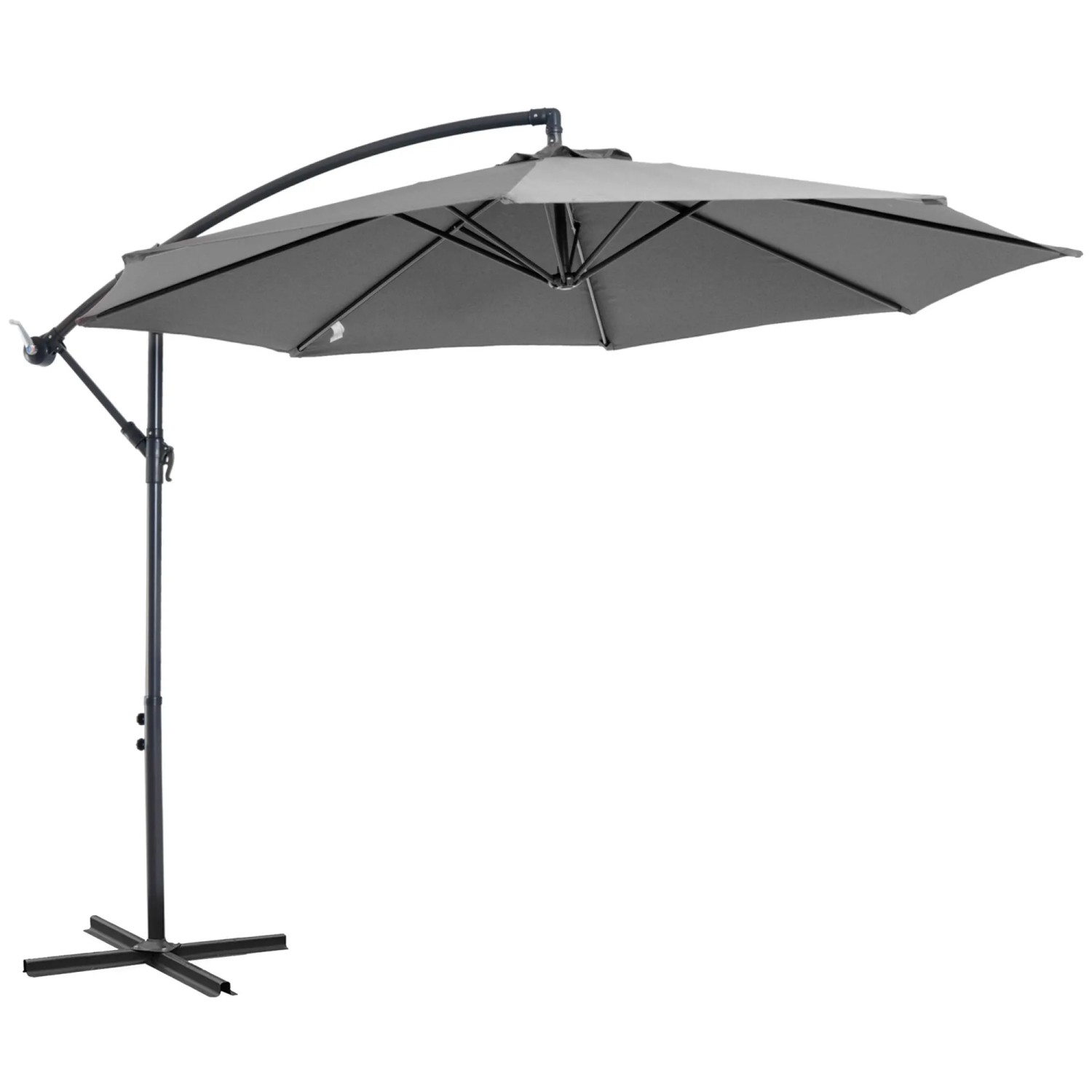 Furnicato Sonnenschirm Mit Handkurbel 295x295x245 M Schwarz