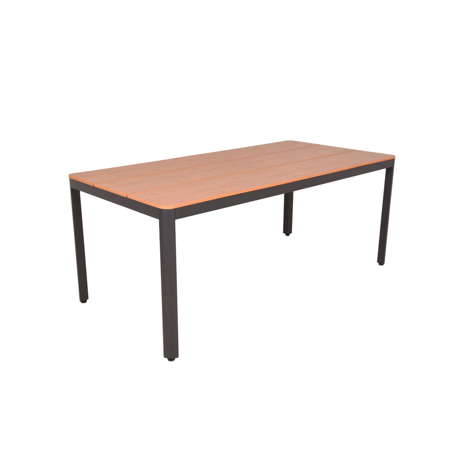 DELUKE Gartentisch LISA Kunststoff Braun 180x91x74cm Terrassentisch Wetterfest Outdoor Tisch