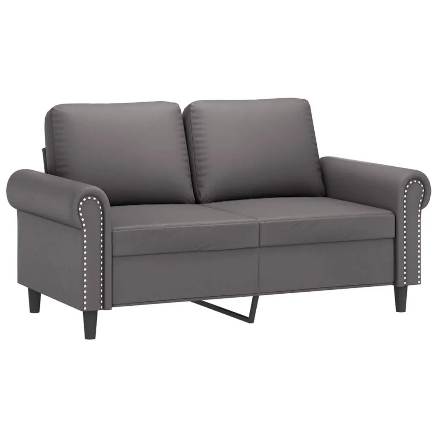 vidaXL 2-Sitzer-Sofa Grau 120 cm Kunstleder 359501 günstig online kaufen