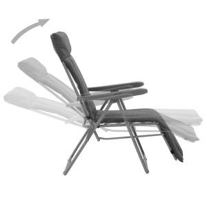 vidaXL Klappbare Gartenstühle mit Polstern 2 Stk Grau 44320