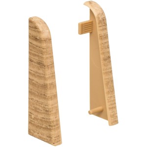 Living by Haro Endkappen Eiche, 2 Stück, für Sockelleisten, zur einfachen Montage.