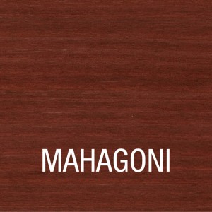Holzbeize Mahagoni von Bondex, Farbton auf Holz dargestellt.
