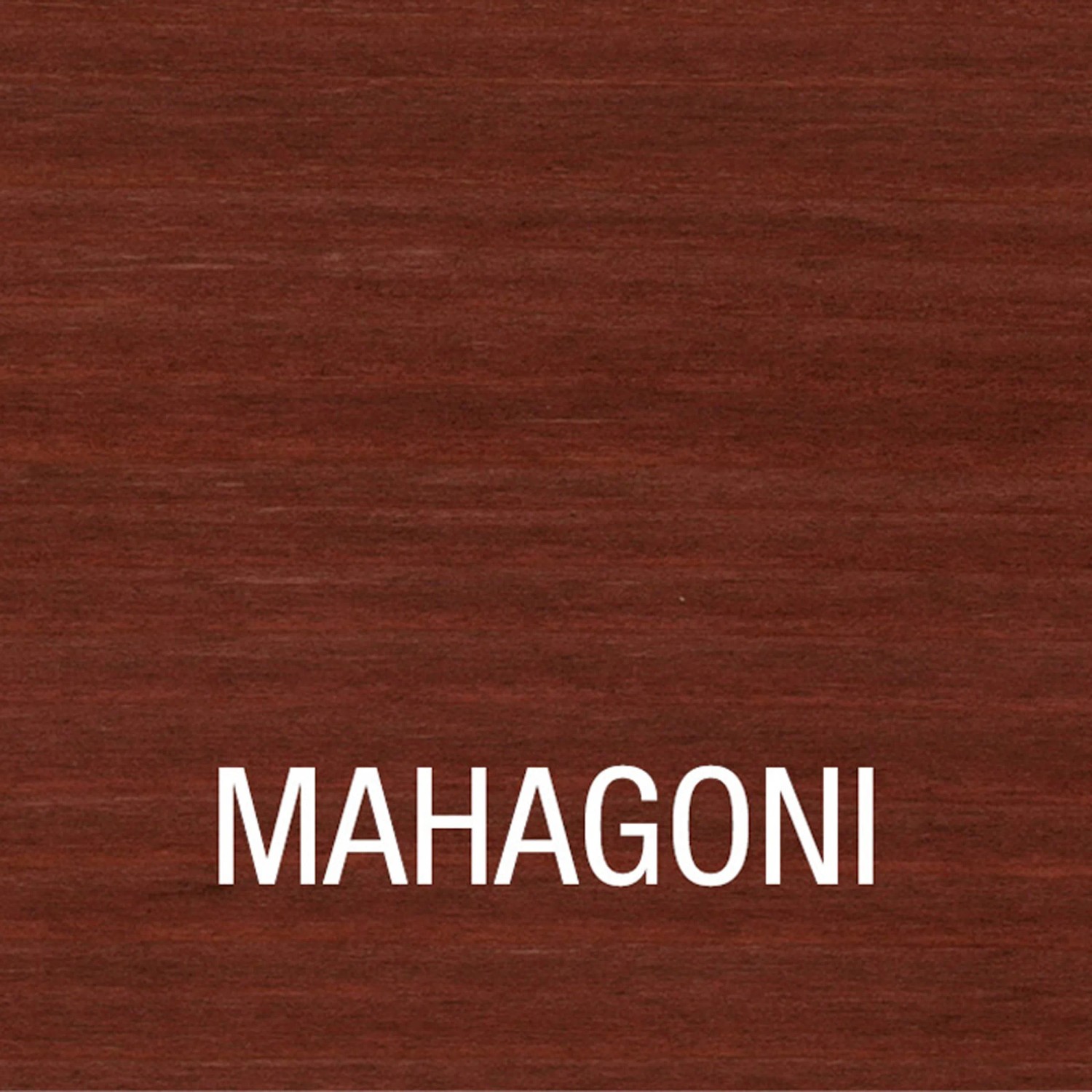 Holzbeize Mahagoni von Bondex, Farbton auf Holz dargestellt.