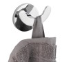 Wenko Wandhaken Duo Isera, silber matt, mit Handtuch. Handtuchhalter mit UV-Loc® Befestigung.