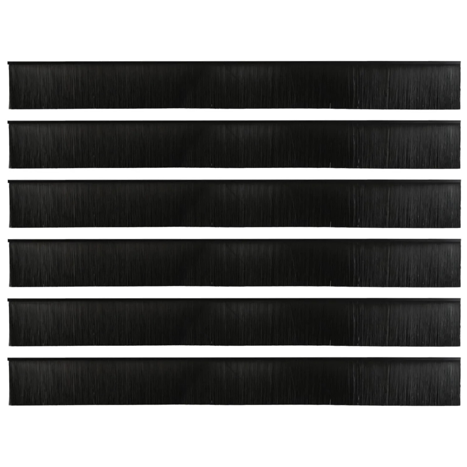 vidaXL Selbstklebende Türbürstendichtungen 6 Stk Schwarz 100 cm 42019577