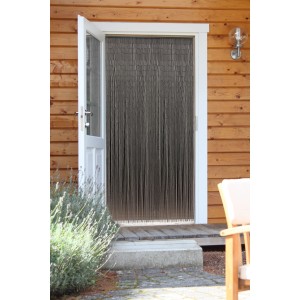 Dekorativer Türvorhang aus Bambus in Taupe, 90x200 cm, als Raumteiler oder Türschmuck.