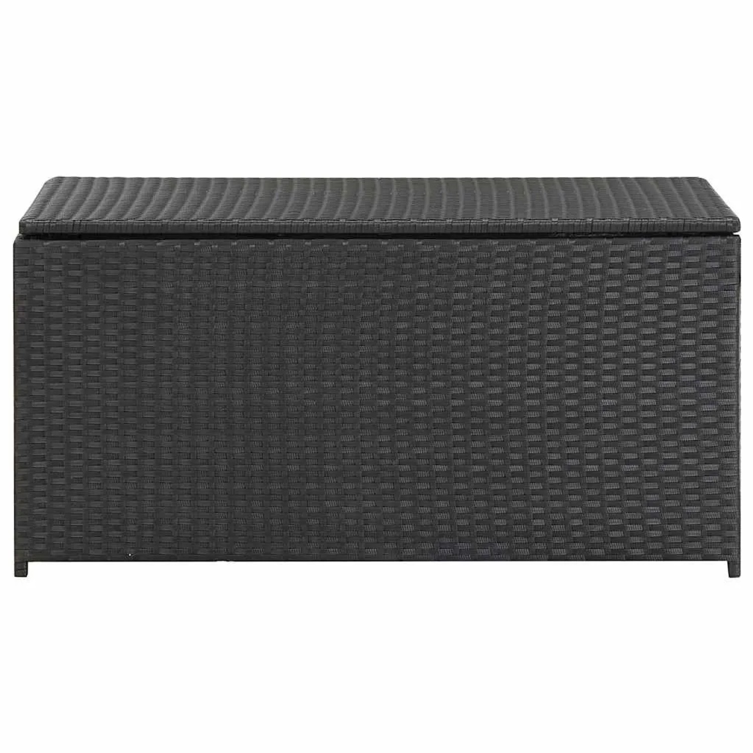 Furnicato Gartenbox Poly Rattan 100x50x50 Cm Schwarz