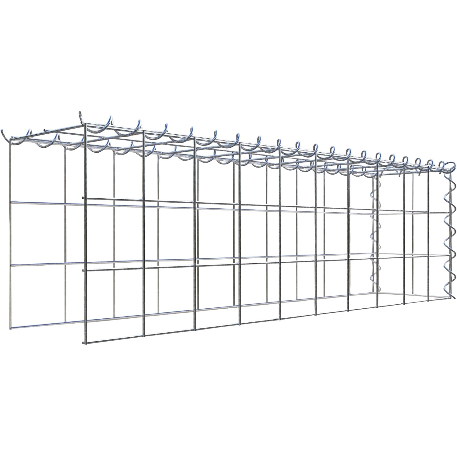Gabiona Gabione-Anbaukorb Typ 4 30 x 100 x 20 cm Maschenw 10 x 10 cm