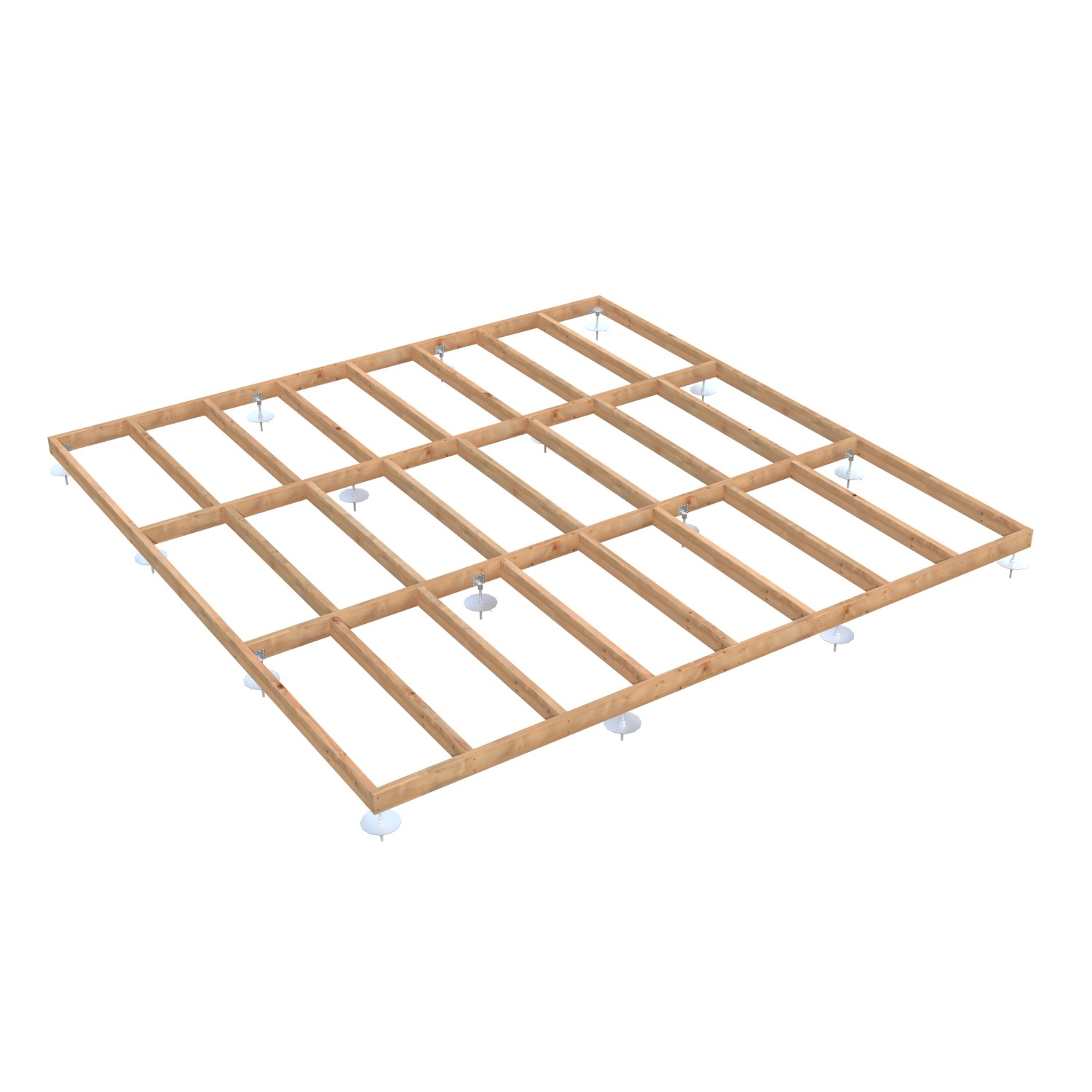 Palmako Fundamentrahmen inkl. LogFoot 450 x 450 cm Tauchgrundiert Hellbraun günstig online kaufen