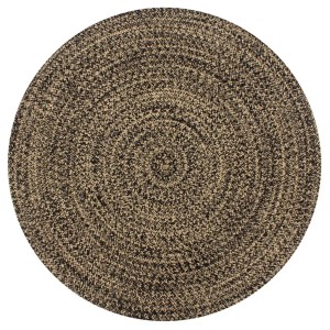 vidaXL Teppich Handgefertigt Jute Schwarz und Natur 150 cm 133727