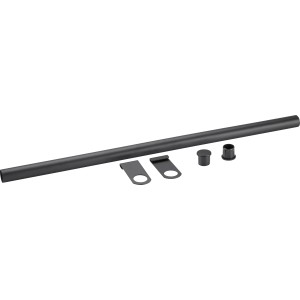 Metall-Kleiderstange, 60 cm, matt schwarz, mit Halterungen und Endkappen für Regale & Regalböden.