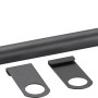 Metall-Kleiderstange, 60 cm, matt schwarz, mit Halterungen und Endkappen für Regale & Regalböden.