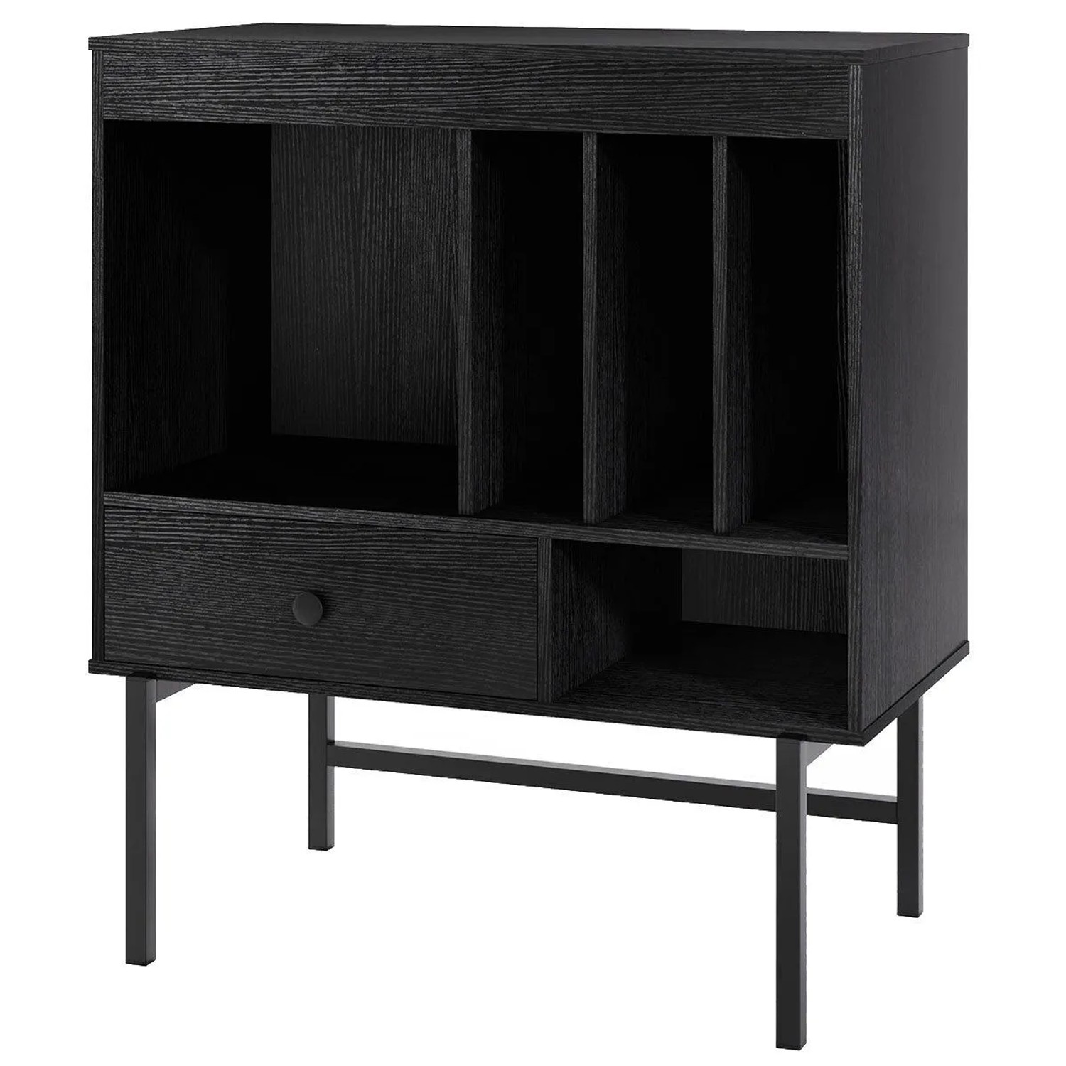 Costway Plattenspieler-Ständer Modern Beistellschrank Aus Holz Schwarz günstig online kaufen