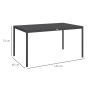 Outsunny Gartentisch mit Lamellendesign für 6 Personen, pflegeleicht und aus Aluminium.