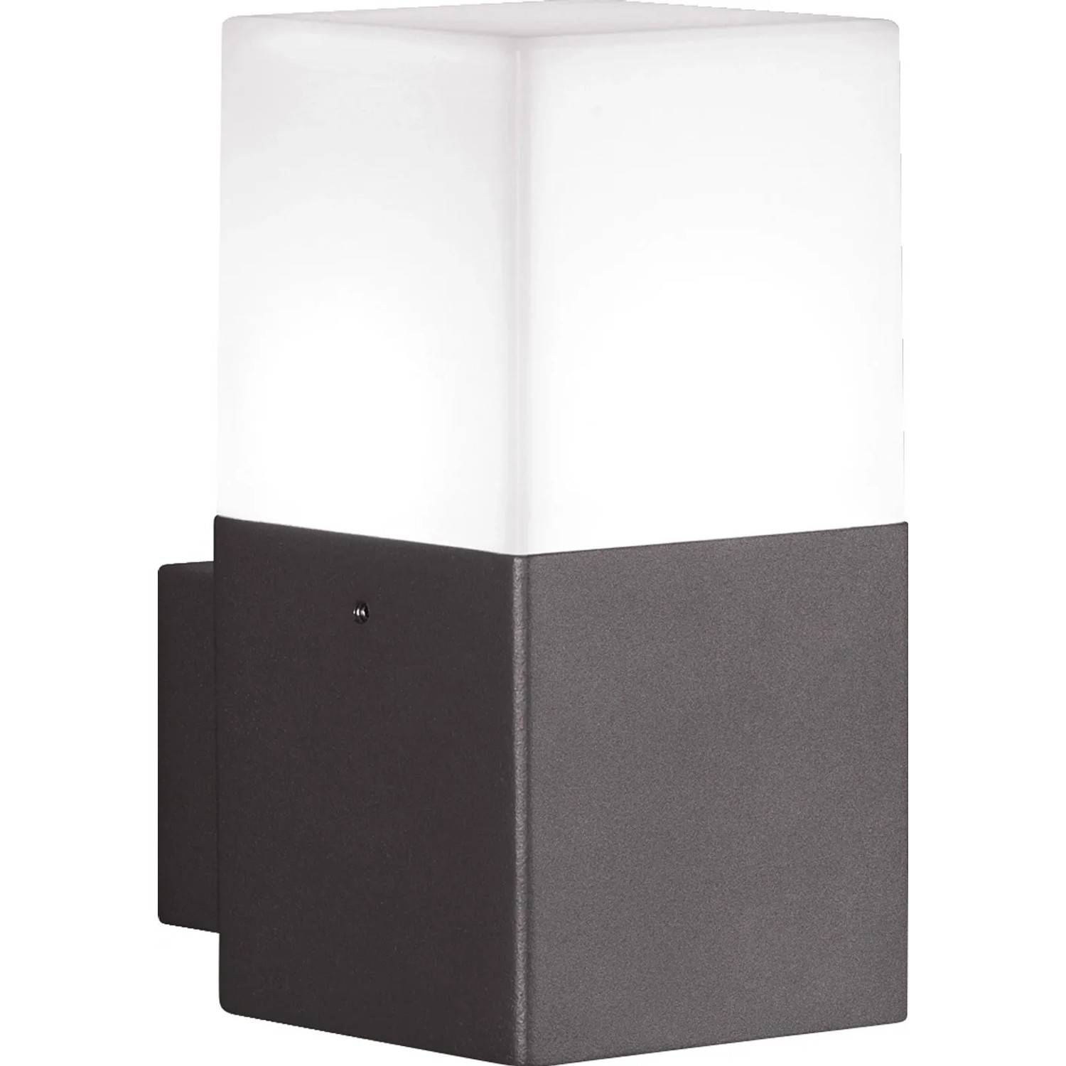 Moderne Trio LED-Außenwandleuchte Hudson, 1-flammig, in Anthrazit. Quadratisches Design für den Außenbereich.
