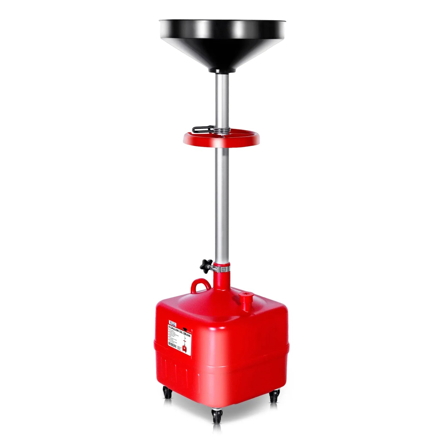 CCLIFE Ölauffanggerät mit 35L Behälter, höhenverstellbar von 69-175cm, für Quads.