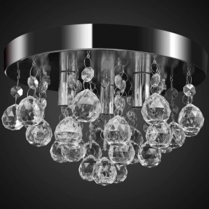 vidaXL Kronleuchter Deckenleuchte Kristall Design Lüster Chrom 240688