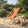 ECD Germany Liegestuhl Klappbar Orange aus Holz_4