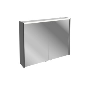 Fackelmann Badmöbel Spiegelschrank B.Round 90 cm Grafit