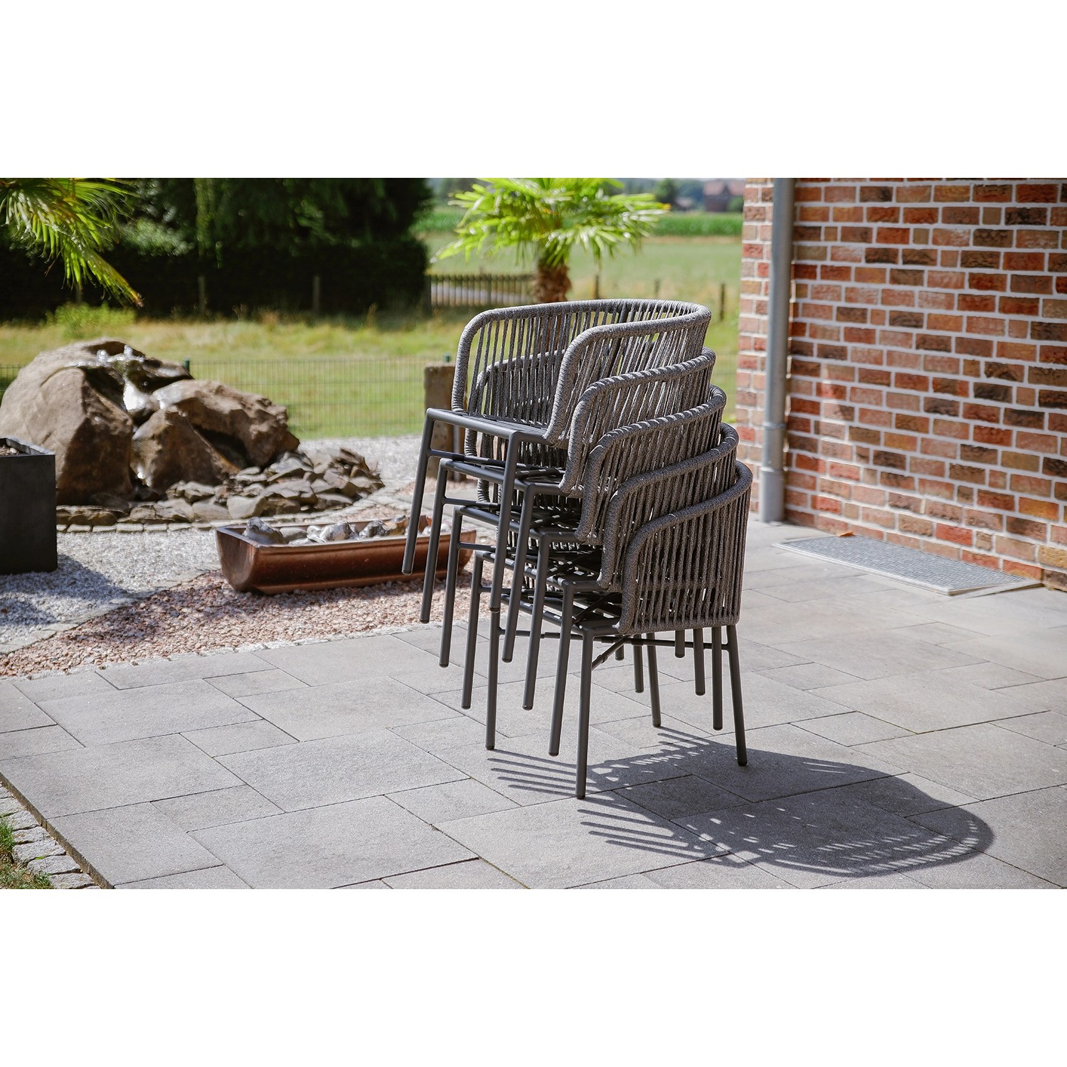 Greemotion GartenmöbelSet Calgary 1 Edelstahl/ Aluminium 7tlg