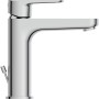 Ideal Standard Cerafine O Waschtischarmatur, Chrom, mit BlueStart Funktion und Zugknopf-Ablaufgarnitur.