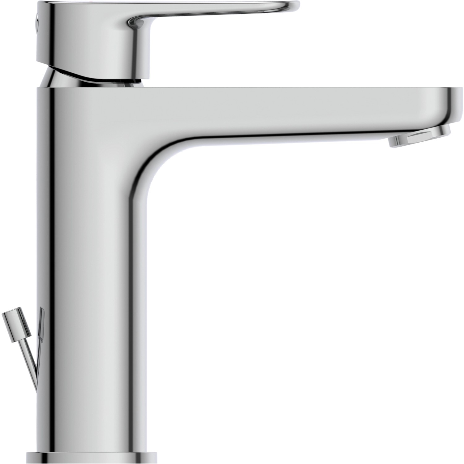 Ideal Standard Cerafine O Waschtischarmatur, Chrom, mit BlueStart Funktion und Zugknopf-Ablaufgarnitur.