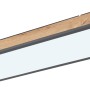 Globo LED-Deckenleuchte Doro, 24W, Holzoptik mit graphitfarbenem Rahmen.