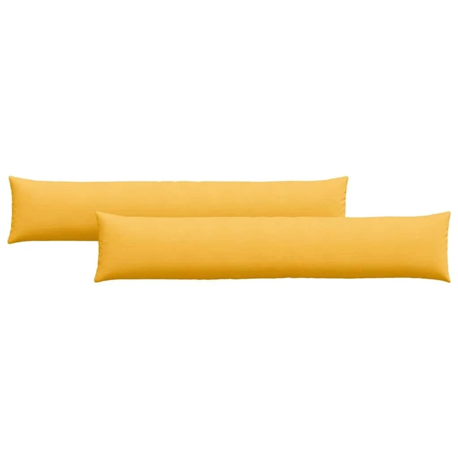 vidaXL Sofakissen 2 Stück Helles Gelb 200 x 40 cm Cordstoff 42013909