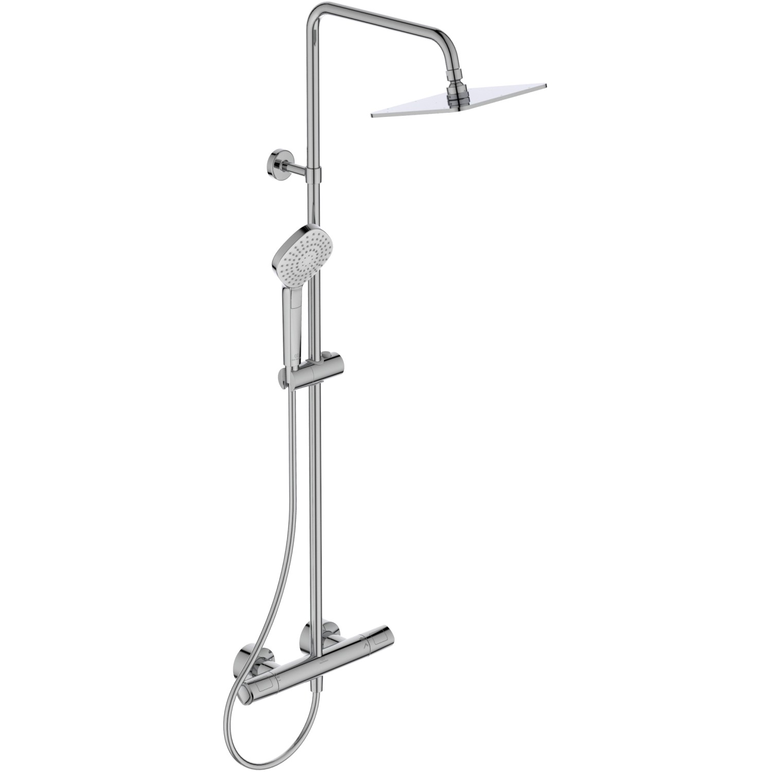 Ideal Standard Duschsystem mit Brausethermostat Ceratherm T100 Chrom