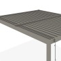 Cazeboo Piana bioklimatische Pergola, 4x3 m, taupefarbenes Aluminium. Markise mit Lamellen.