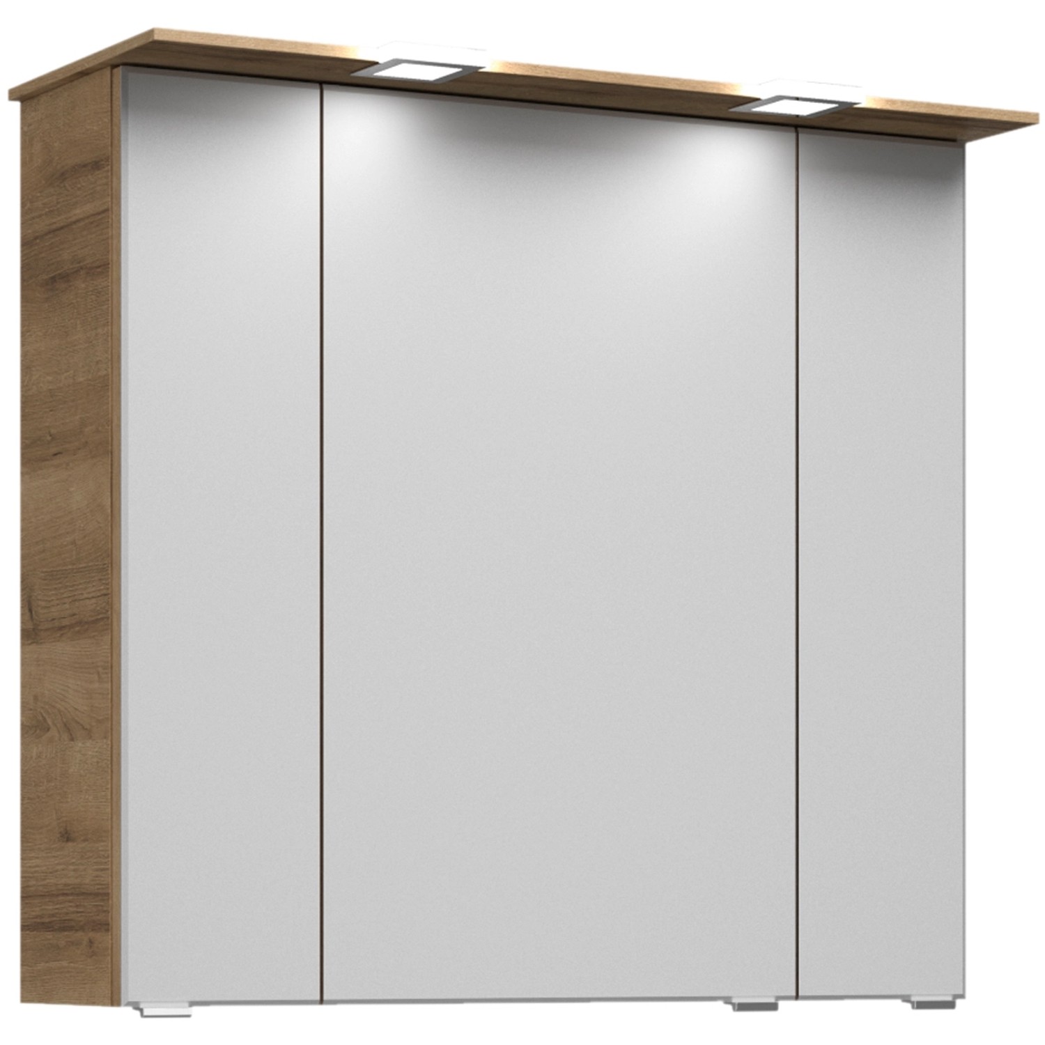 Pelipal Spiegelschrank Riviera Eiche quer Nachbildung 75 cm mit Softclose T günstig online kaufen