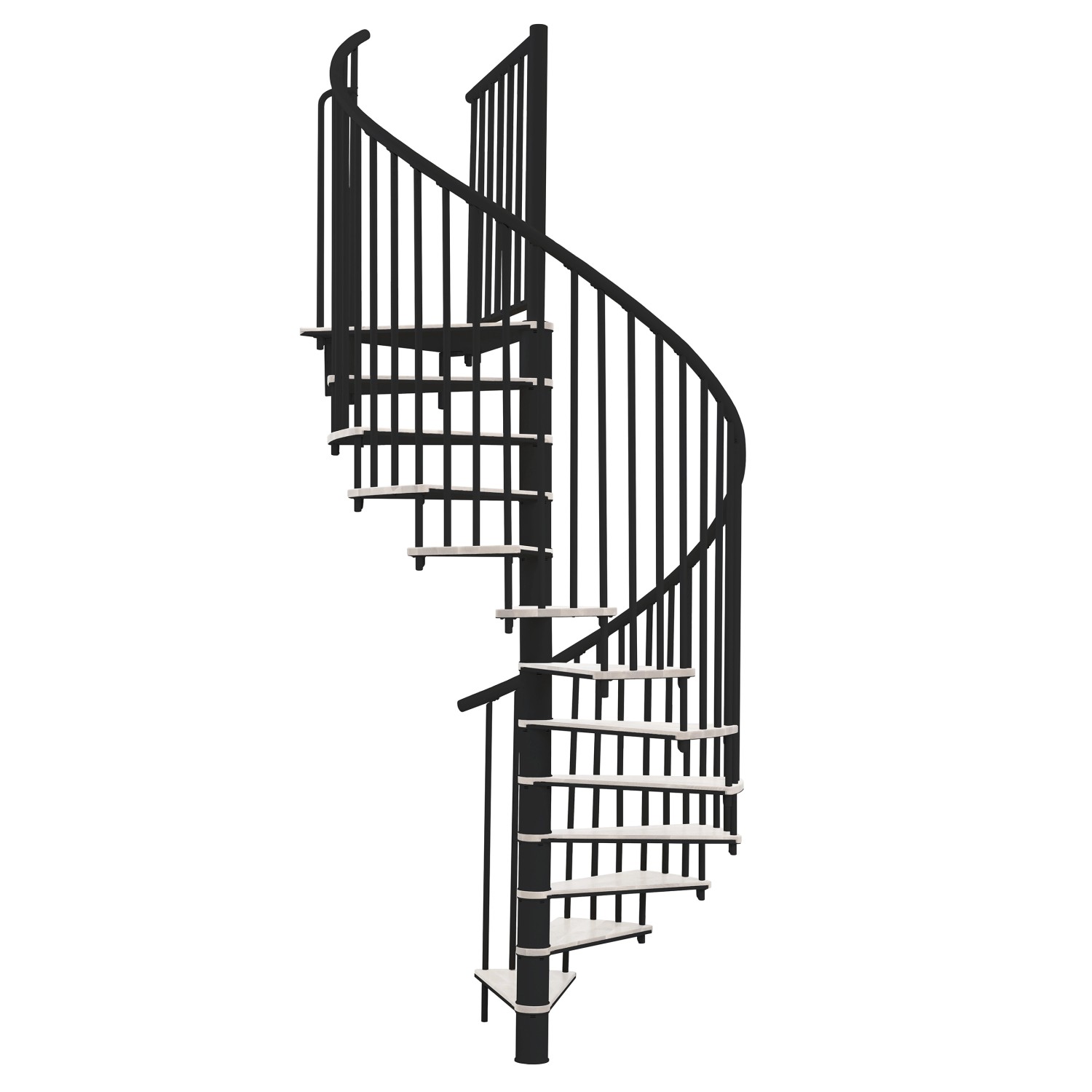 Minka Spindeltreppe Switch Ø 120 cm Schwarz-Weiß günstig online kaufen