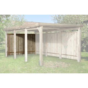 Weka Rückwand für Carport, kesseldruckimprägniert, 20 mm Wandstärke, Holz