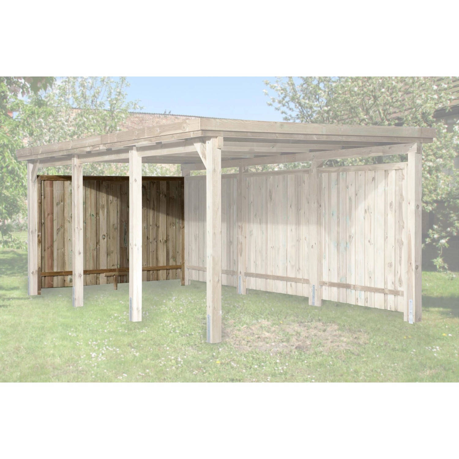 Weka Rückwand für Carports kdi 20 mm Wandstärke