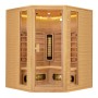 Artsauna Infrarotkabine Nyborg E150V aus Hemlockholz mit Vollspektrumstrahlern für 4 Personen.