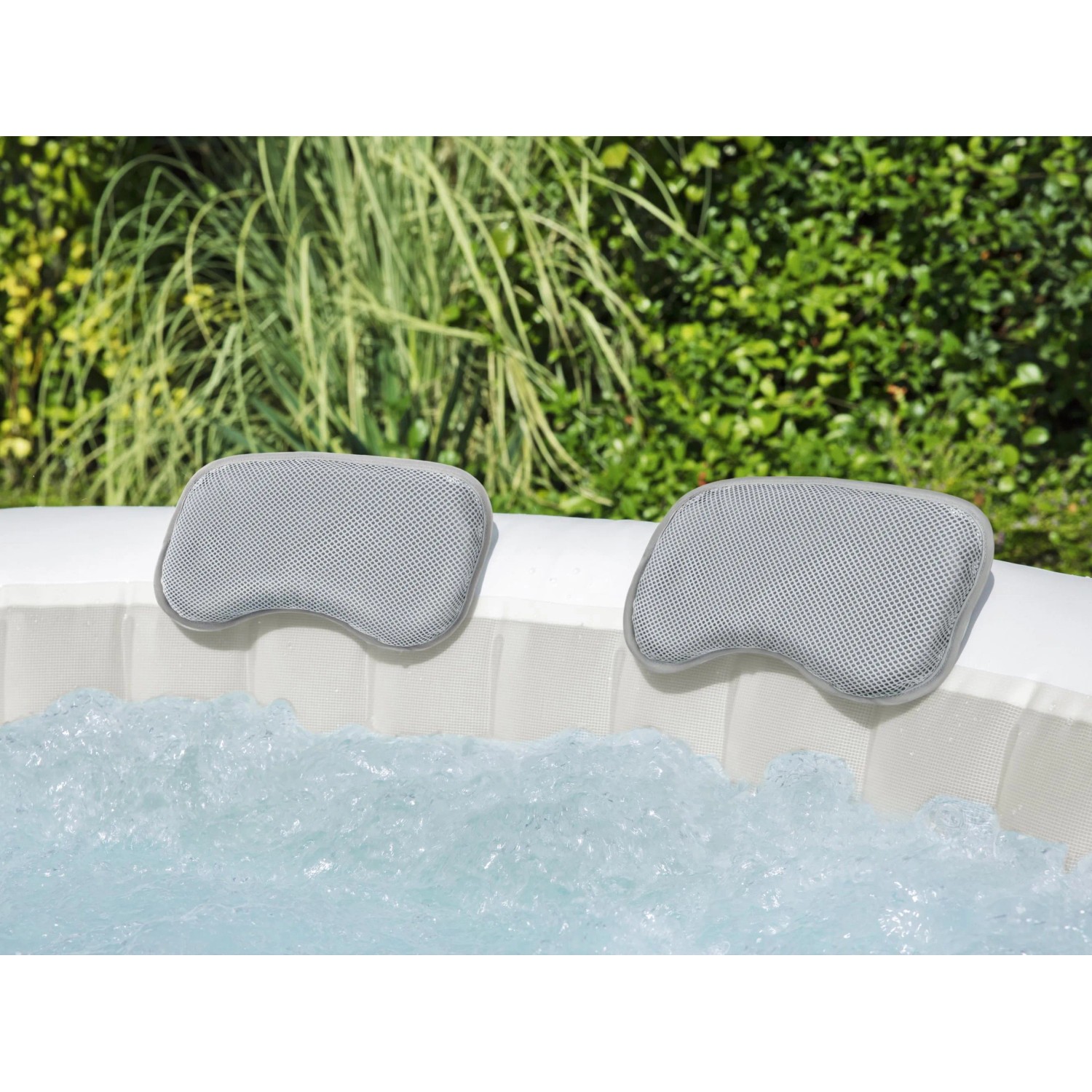 Bestway LAY-Z-SPA Nackenkissen Set, grau, für Whirlpool, 2er-Set für mehr Komfort.