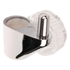 aquaSu Gleiter mit Zapfen für 18 mm Duschstange, Chrom-Optik.