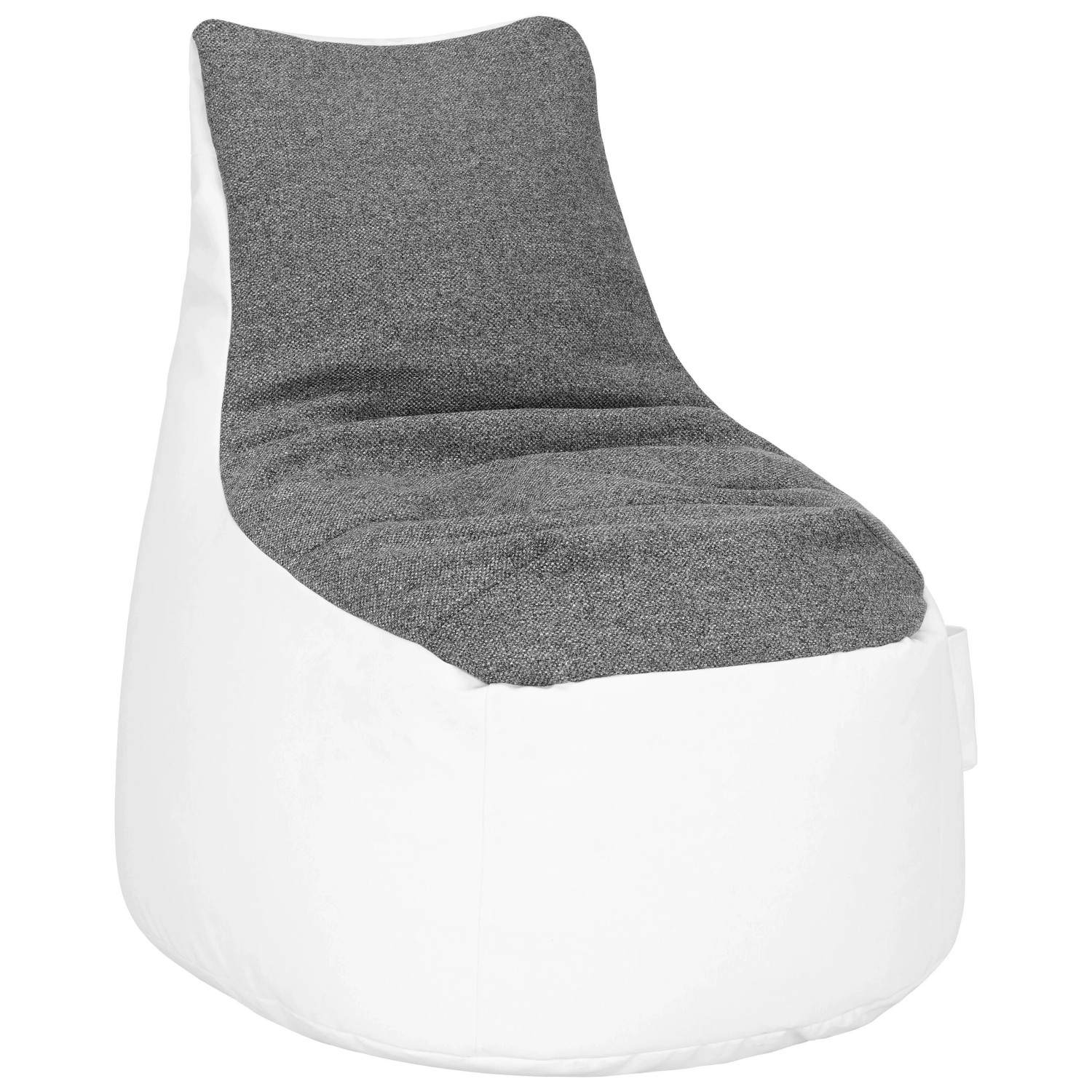 Mömax Sitzsack Cortona in Grau/Weiß