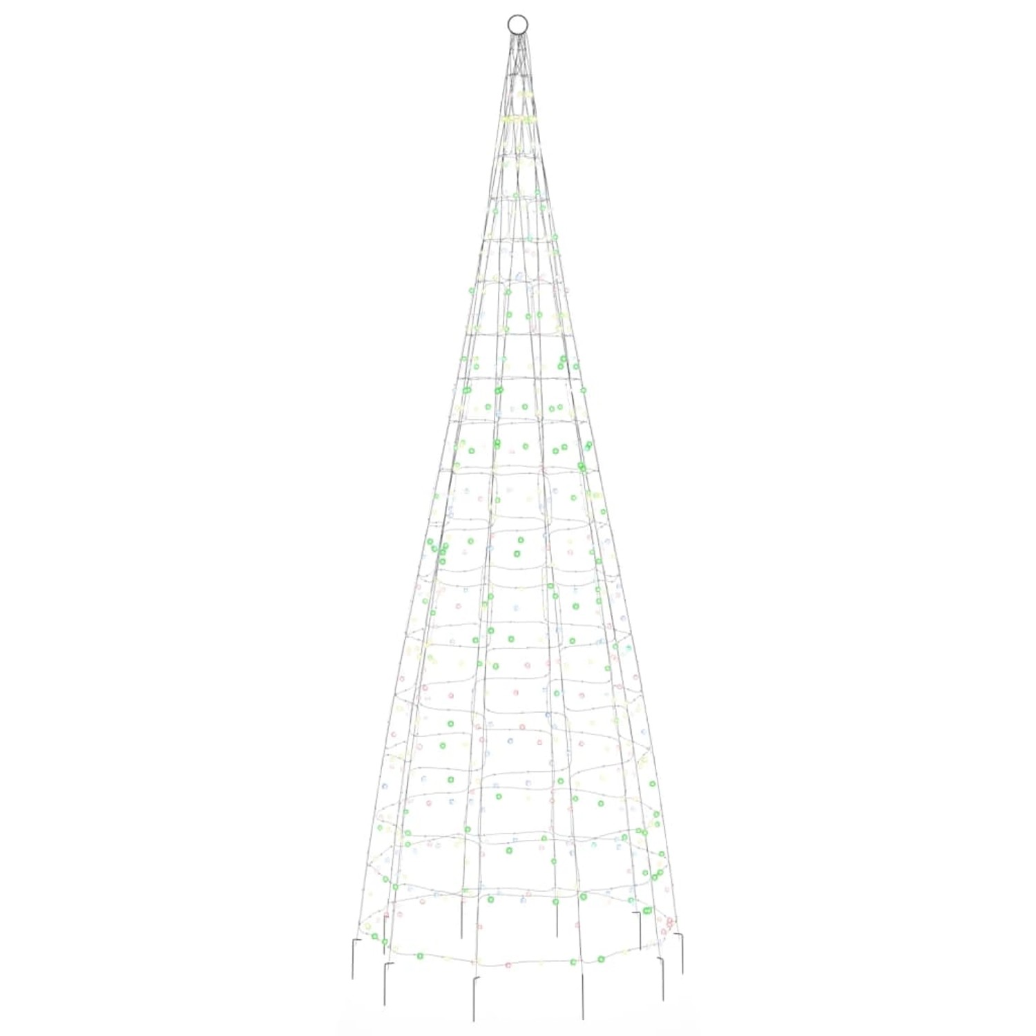 vidaXL LED-Weihnachtsbaum für Fahnenmast 550 LEDs Mehrfarbig 300 cm 358114