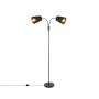 Moderne, schwarze 2-flammige Stehlampe Carmen von QAZQA für Innenräume.