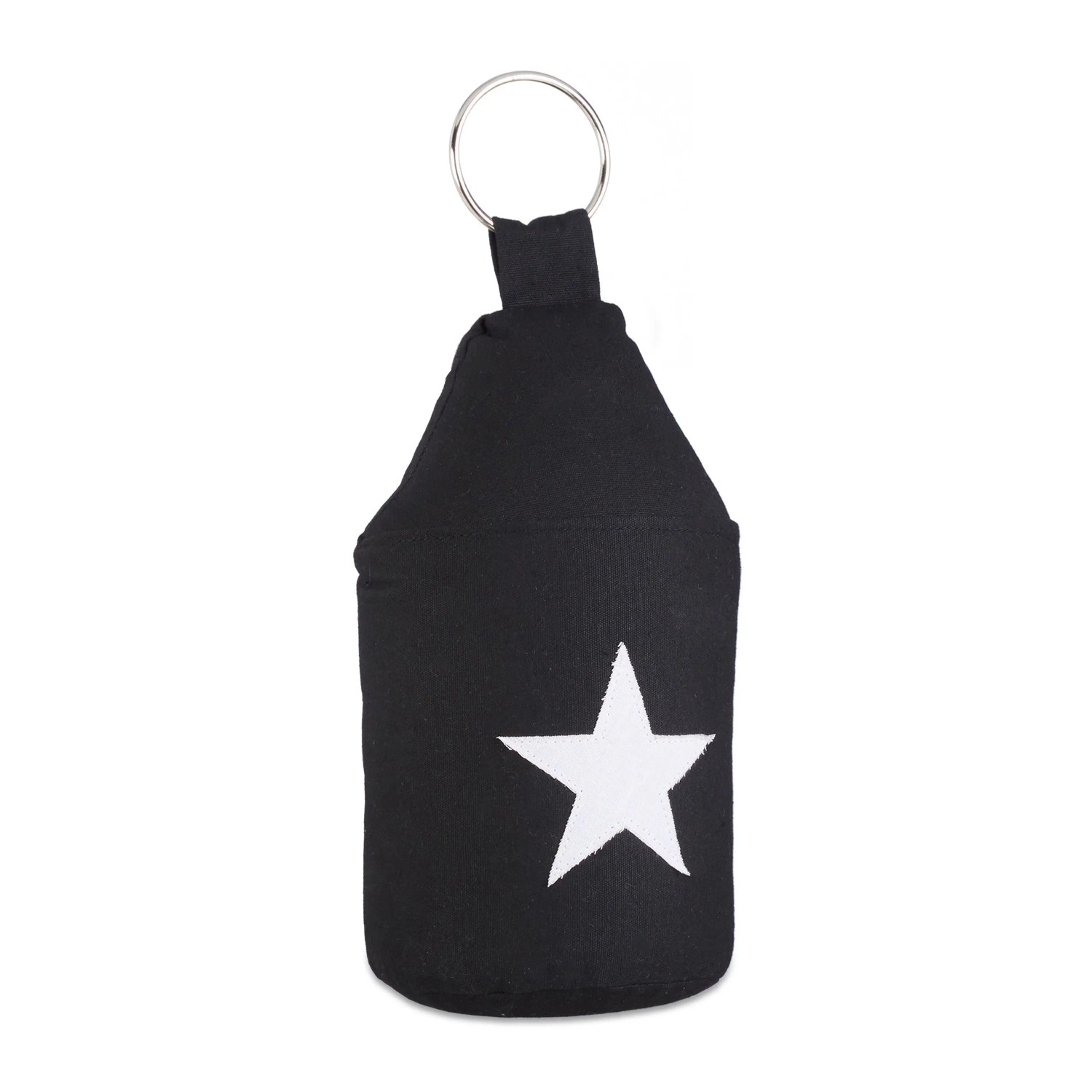 Relaxdays Türstopper Stern Baumwolle Sand Metall Schwarz mit Griff Schwer 23 cm x 11 cm 1,3 kg