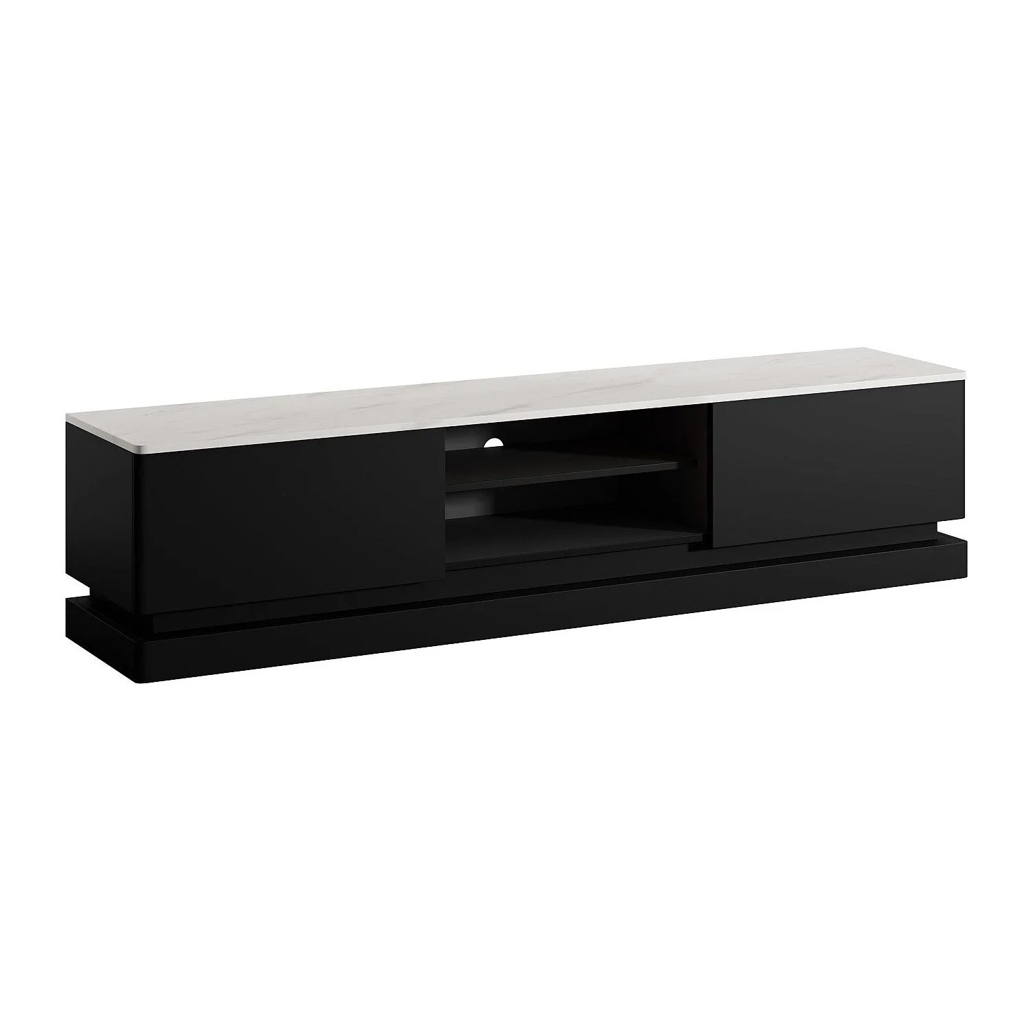 Vente-unique Tv-Board Devika Schwarz  Weiß 190 cm